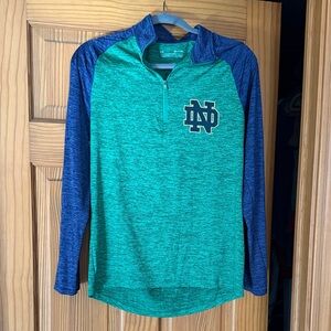 Under Armour Green and Navy Quarter-Zip Pullover